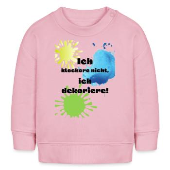 Ich kleckere nicht - Baby Organic Sweatshirt Baby Changer von Stanley/Stella - Hellrosa - Vorne