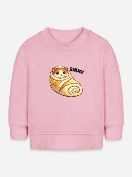 Kuscheliger Hamster in Decke - Baby Organic Sweatshirt Baby Changer von Stanley/Stella - Hellrosa