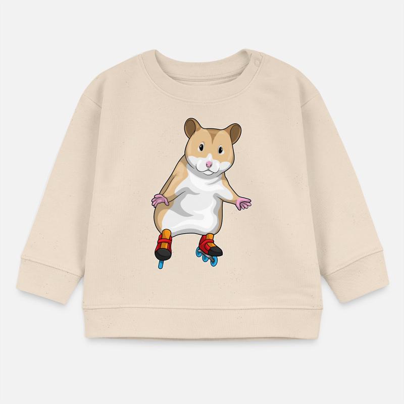 Hamster Inline skating Rollschuhe Baby Organic Sweatshirt Baby Changer von Stanley/Stella