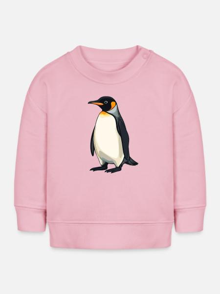 Pinguine Pinguin - Baby Organic Sweatshirt Baby Changer von Stanley/Stella - Hellrosa