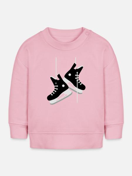 Eishockey-Schlittschuhe - Baby Organic Sweatshirt Baby Changer von Stanley/Stella - Hellrosa