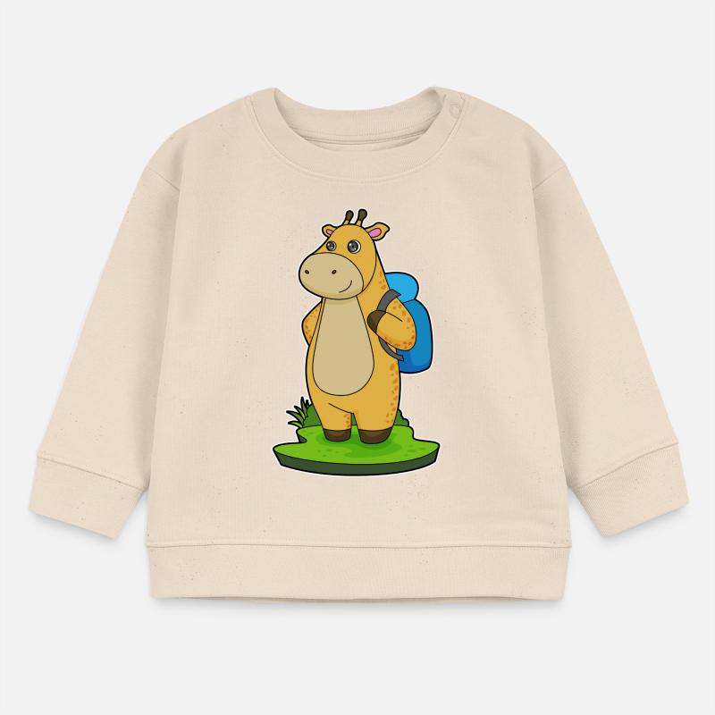 Giraffe Wanderer Backpack Baby Sweatshirt by Stanley/Stella