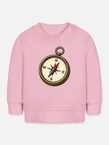 kompass - Baby Organic Sweatshirt Baby Changer von Stanley/Stella - Hellrosa