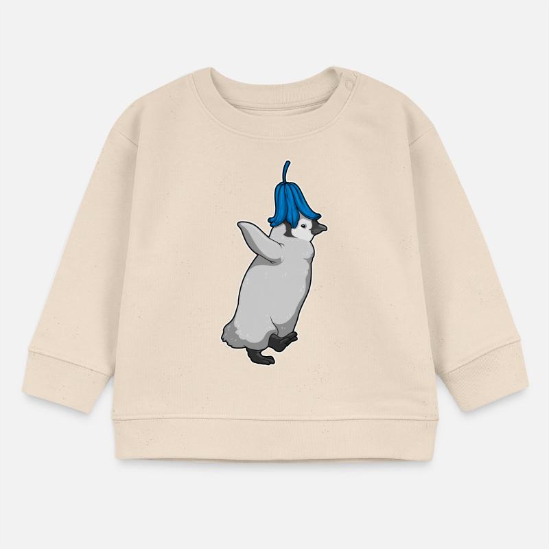 Pingouin Fleurs de campanule Sweat bébé bio Stanley/Stella