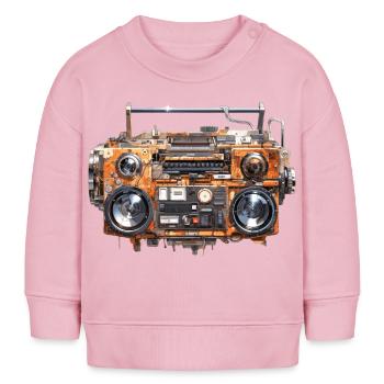 Ghettoblaster - Baby Organic Sweatshirt Baby Changer von Stanley/Stella - Hellrosa - Vorne