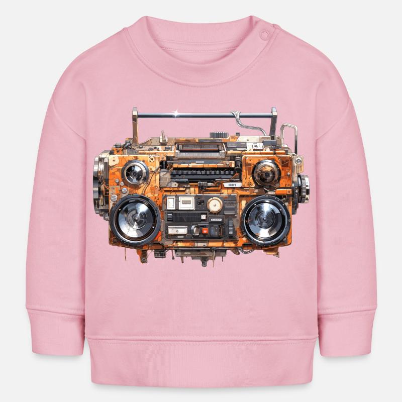 Boom box - Baby Sweatshirt by Stanley/Stella - cotton pink