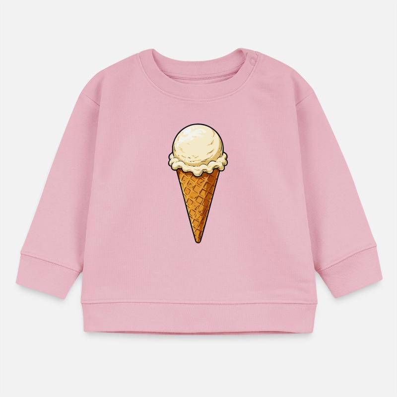Vanille Eis Kugel Baby Organic Sweatshirt Baby Changer von Stanley/Stella