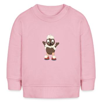 Pittiplatsch, der Liebe - Baby Organic Sweatshirt Baby Changer von Stanley/Stella - Hellrosa - Vorne