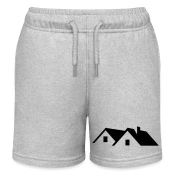 top, roof - Kids Organic Sweat Shorts by Stanley/Stella - heather grey - Front