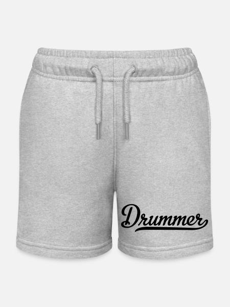 Schlagzeuger - Kinder Organic Joggingshorts Mini Bolter von Stanley/Stella - Grau meliert