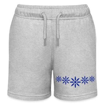 Lot of Pretty Marguerite Flowers Decorative Pattern - Kids Organic Sweat Shorts by Stanley/Stella - heather grey - Front