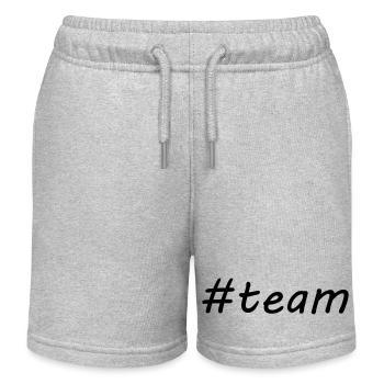 #team - Kids Organic Sweat Shorts by Stanley/Stella - heather grey - Front