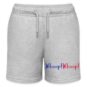 Whoop!Whoop! Blau rot - Kinder Organic Joggingshorts Mini Bolter von Stanley/Stella - Grau meliert - Vorne