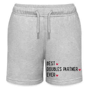 Double Partners - Kids Organic Sweat Shorts by Stanley/Stella - heather grey - Front