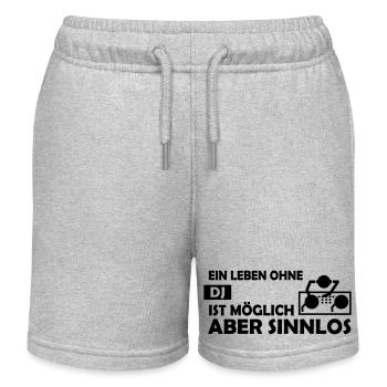 Ein Leben ohne DJ ist möglich aber sinnlos - Kinder Organic Joggingshorts Mini Bolter von Stanley/Stella - Grau meliert - Vorne