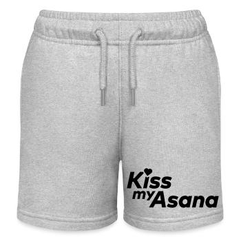 Kiss My Asana - Kinder Organic Joggingshorts Mini Bolter von Stanley/Stella - Grau meliert - Vorne