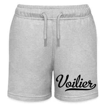 Segelschiff - Kinder Organic Joggingshorts Mini Bolter von Stanley/Stella - Grau meliert - Vorne