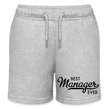 Manager - Kinder Organic Joggingshorts Mini Bolter von Stanley/Stella - Grau meliert - Vorne
