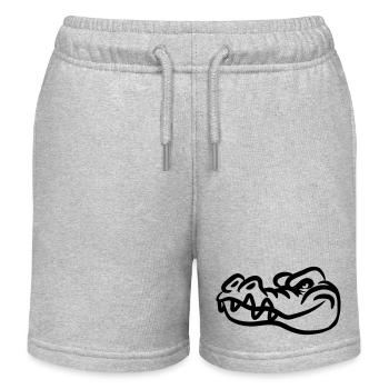 Crocodile drôle mal - Short de jogging enfant bio Stanley/Stella - gris chiné - Devant