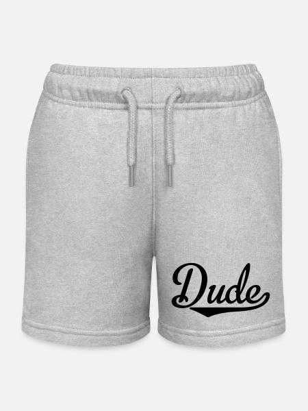 dude - Kinder Organic Joggingshorts Mini Bolter von Stanley/Stella - Grau meliert