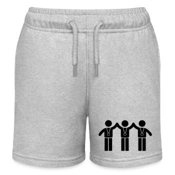 Teamwork - Kinder Organic Joggingshorts Mini Bolter von Stanley/Stella - Grau meliert - Vorne