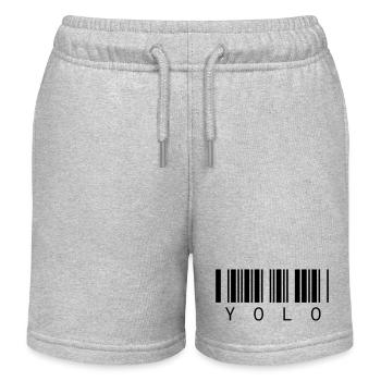 YOLO - You only live once - Kinder Organic Joggingshorts Mini Bolter von Stanley/Stella - Grau meliert - Vorne