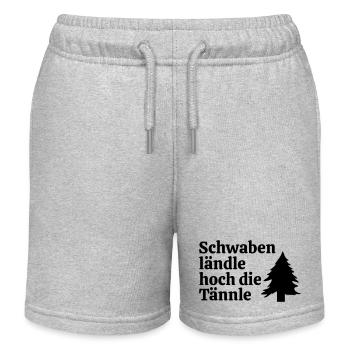Schwabenländle hoch die Tännle - Kinder Organic Joggingshorts Mini Bolter von Stanley/Stella - Grau meliert - Vorne