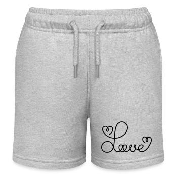 Amour - Short de jogging enfant bio Stanley/Stella - gris chiné - Devant