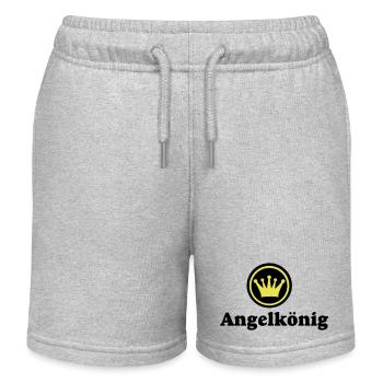 angeln - Kinder Organic Joggingshorts Mini Bolter von Stanley/Stella - Grau meliert - Vorne