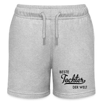 Beste Tochter der Welt - Kinder Organic Joggingshorts Mini Bolter von Stanley/Stella - Grau meliert - Vorne