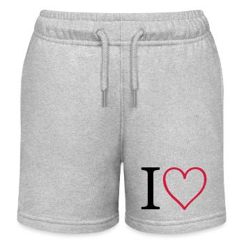 herz i heart - Kinder Organic Joggingshorts Mini Bolter von Stanley/Stella - Grau meliert - Vorne