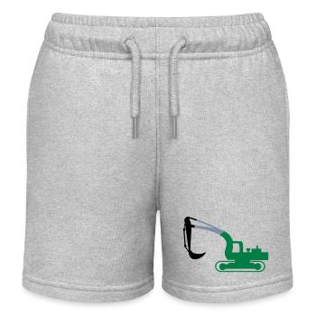 excavatrice - Short de jogging enfant bio Stanley/Stella - gris chiné - Devant