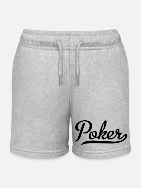 poker - Kids Organic Sweat Shorts by Stanley/Stella - heather grey
