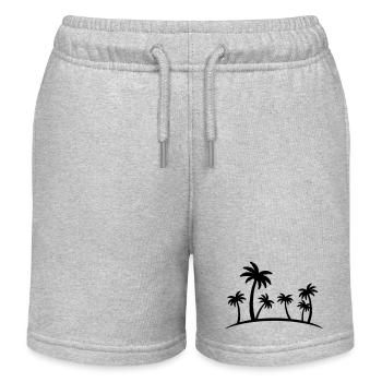 palmier de plage - Short de jogging enfant bio Stanley/Stella - gris chiné - Devant
