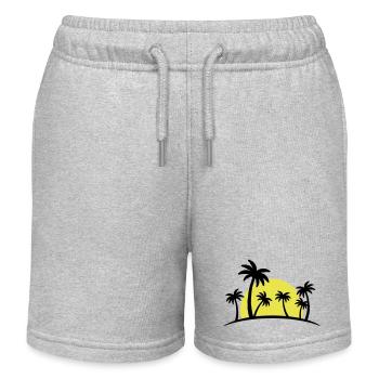 Palmiers de plage 2 - Short de jogging enfant bio Stanley/Stella - gris chiné - Devant