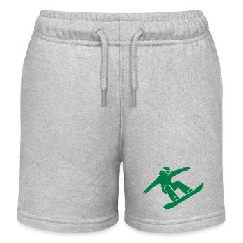 snowboarder - Kinder Organic Joggingshorts Mini Bolter von Stanley/Stella - Grau meliert - Vorne