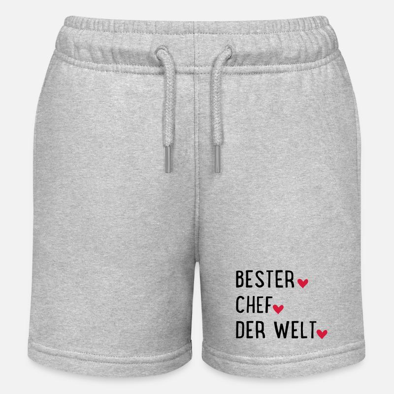 Bester Chef - Kinder Organic Joggingshorts Mini Bolter von Stanley/Stella - Grau meliert