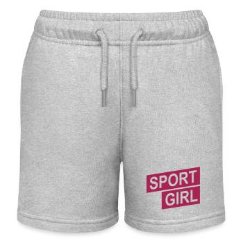 fille de sport pur - Short de jogging enfant bio Stanley/Stella - gris chiné - Devant