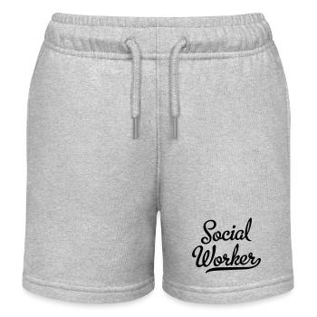 Social worker - Kids Organic Sweat Shorts by Stanley/Stella - heather grey - Front