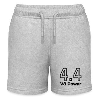 4.4 Puissance du V8 - Short de jogging enfant bio Stanley/Stella - gris chiné - Devant