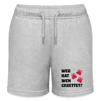 Tierschutz Hund - Kinder Organic Joggingshorts Mini Bolter von Stanley/Stella - Grau meliert - Vorne