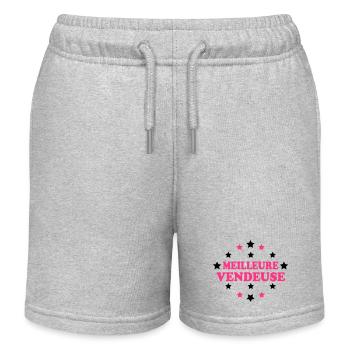 MEILLEURE VENDEUSE - Short de jogging enfant bio Stanley/Stella - gris chiné - Devant