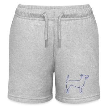 Cher chien tire la langue joyeusement - Short de jogging enfant bio Stanley/Stella - gris chiné - Devant