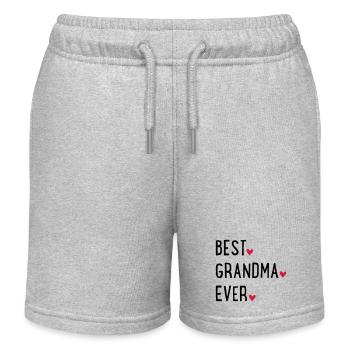 Oma - Kinder Organic Joggingshorts Mini Bolter von Stanley/Stella - Grau meliert - Vorne