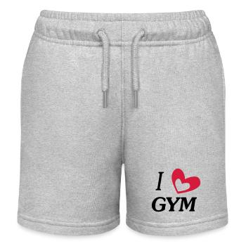 j'aime la gym - Short de jogging enfant bio Stanley/Stella - gris chiné - Devant