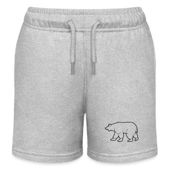 Zeichnung eines Eisbären - Kinder Organic Joggingshorts Mini Bolter von Stanley/Stella - Grau meliert - Vorne
