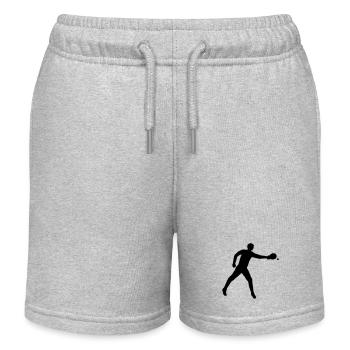 Tischtennisspieler Schlag mit Links - Kinder Organic Joggingshorts Mini Bolter von Stanley/Stella - Grau meliert - Vorne