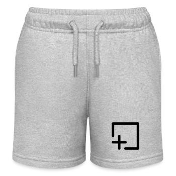 Enregistrer Ajouter Icône d’ordinateur Forme Cadeau abstrait - Short de jogging enfant bio Stanley/Stella - gris chiné - Devant