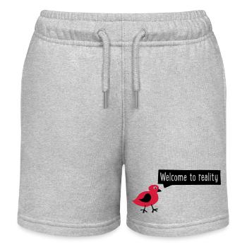 realité - Short de jogging enfant bio Stanley/Stella - gris chiné - Devant