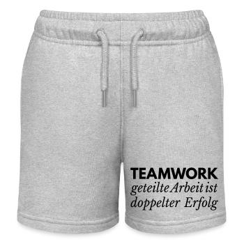 team - Kids Organic Sweat Shorts by Stanley/Stella - heather grey - Front